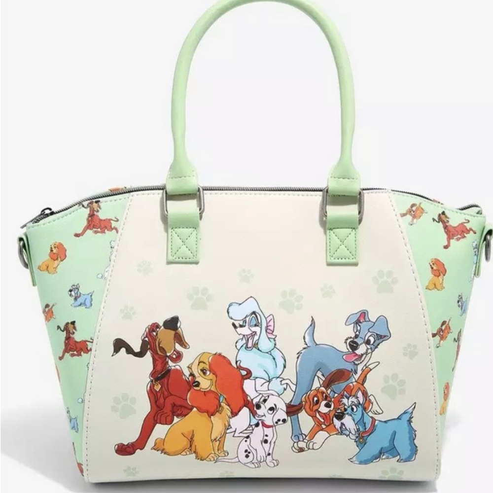 Loungefly Disney Dogs Sage Satchel Bag Tote Purse NWT - Picture 6 of 10